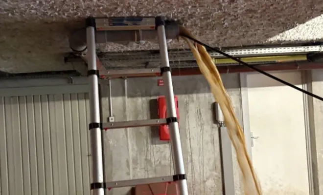 Débouchage d une colonne eu de copro à L'Isle d'Abeau, Vaulx-Milieu, JP ASSAINISSEMENT