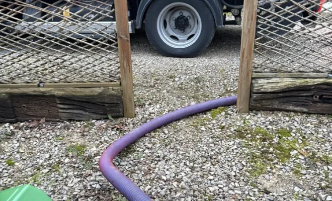 Vidange et nettoyage d une micro station à Charantonnay, Vaulx-Milieu, JP ASSAINISSEMENT