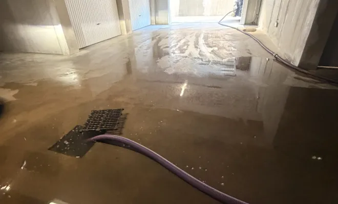 pompage d eau en sous sol de copro suite a un débordement à Saint Savin