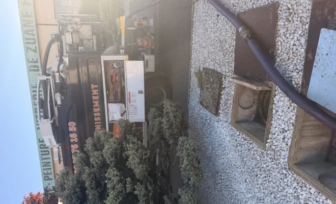 vidange et nettoyage de 2 fosses toutes eaux dans une entreprise à Diemoz