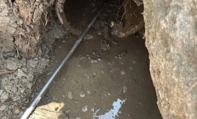 Curage d'une canalisation eaux pluvial de traversée de route pour un agriculteur à Diemoz, Vaulx-Milieu, JP ASSAINISSEMENT