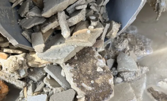 Curage d'une canalisation eu sur un chantier après travaux à Frontonas, Vaulx-Milieu, JP ASSAINISSEMENT