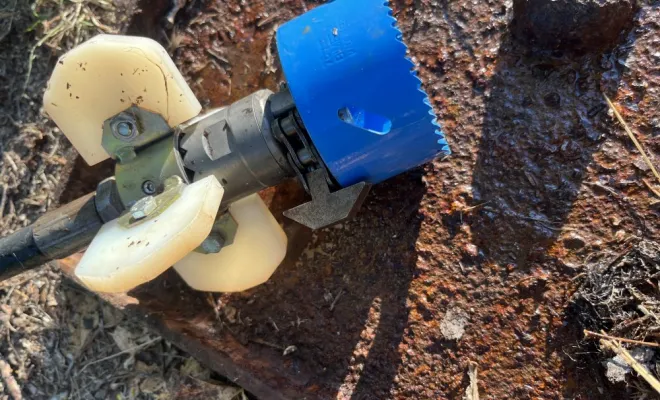 Débouchage d'un collecteur eu boucher par une racine à Cremieu débouchage d'un collecteur eu boucher par une racine à Cremieu, Vaulx-Milieu, JP ASSAINISSEMENT