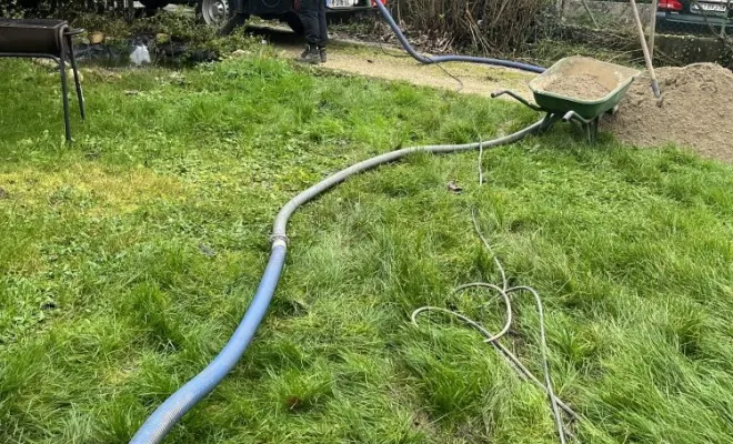 Dégazage et neutralisation au sable d'une cuve à fuel 3000 litres à Saint Savin, Vaulx-Milieu, JP ASSAINISSEMENT