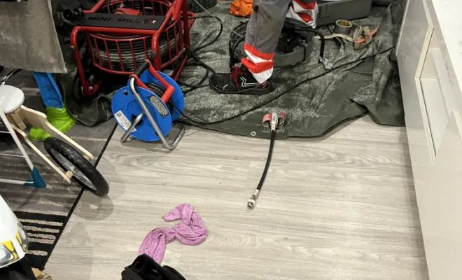 Détartrage avec robot de fraisage d'une colonne eu dans un bâtiment à Bourgoin Jallieu, Vaulx-Milieu, JP ASSAINISSEMENT