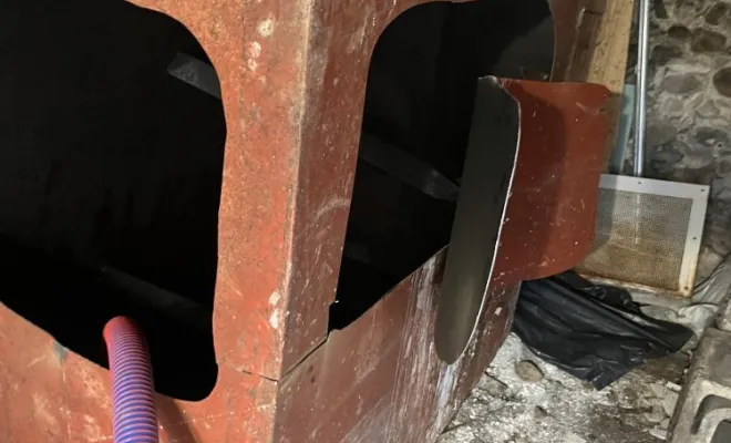 Gazage et découpe d'une cuve a fuel à Saint Jean de Bournay, Vaulx-Milieu, JP ASSAINISSEMENT