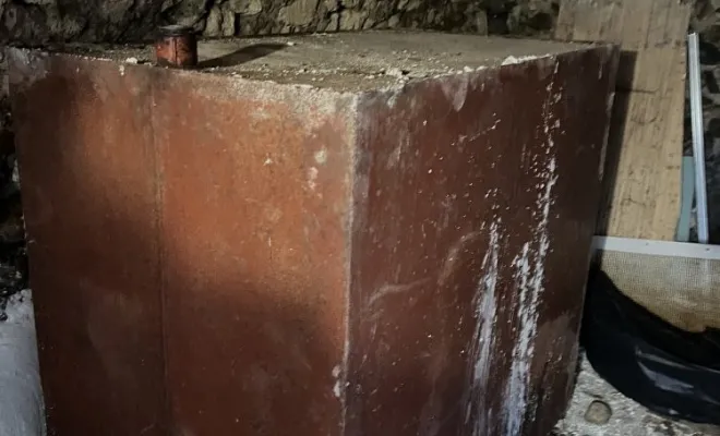 Gazage et découpe d'une cuve a fuel à Saint Jean de Bournay, Vaulx-Milieu, JP ASSAINISSEMENT