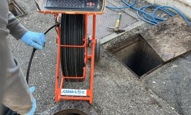 Inspection video et contrôle des réseaux dans un college à Montalieu, Vaulx-Milieu, JP ASSAINISSEMENT