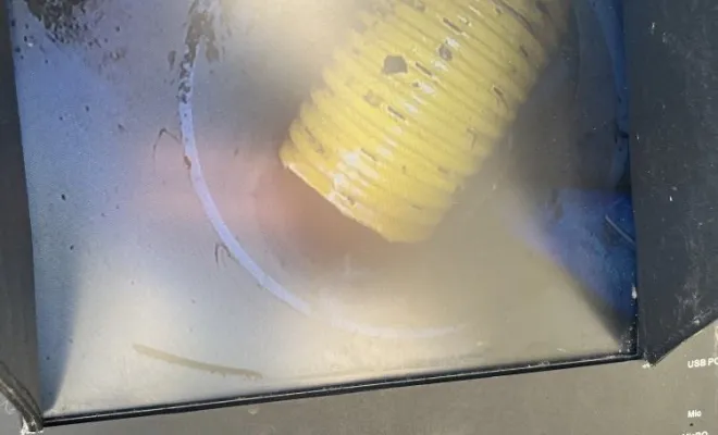 Inspection video d'une canalisation ep et localisation du problème à Saint Chef, Vaulx-Milieu, JP ASSAINISSEMENT