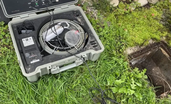 Inspection vidéo d'une colonne eu dans un mure , pour problème de tache sur façade, à Saint Chef, Vaulx-Milieu, JP ASSAINISSEMENT