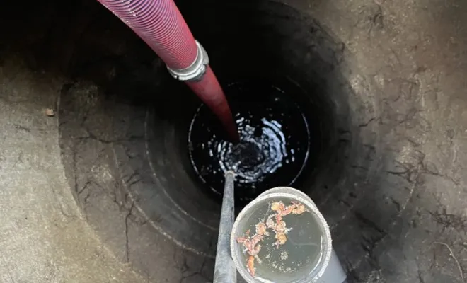 Nettoyage d'un puits perdu à Charvieu, Vaulx-Milieu, JP ASSAINISSEMENT