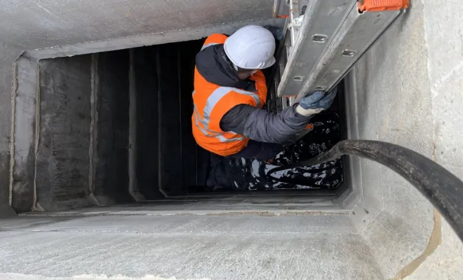 Nettoyage ouvrage d'assainissement sur un chantier à Chassieu, Vaulx-Milieu, JP ASSAINISSEMENT
